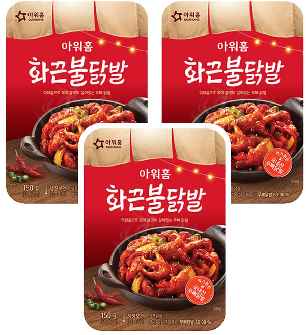 아워홈 신당동식 화끈불닭발, 150g, 3개