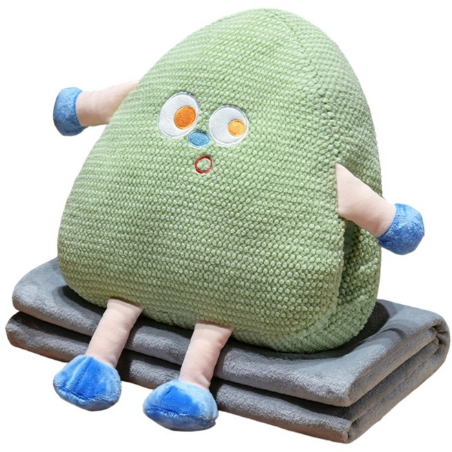 손난로 기능까지 갖춘 3 in 1 만화 캐릭터 베개와 담요 세트 (가정 사무실 여행용)