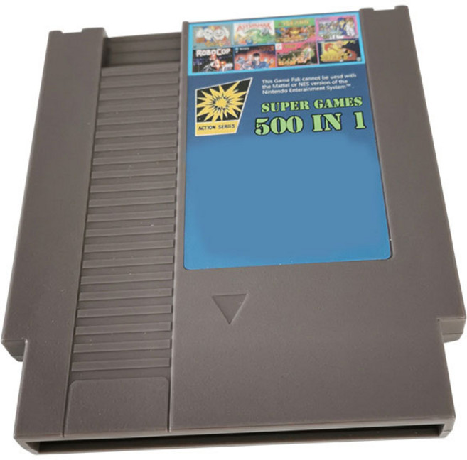 NTSC 및 PA1 비디오 게임 콘솔용 게임 카트리지 8 비트 NES 72 핀, 08 500in1, 1개