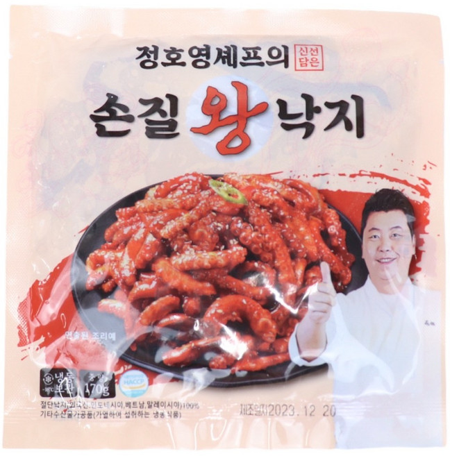 정호영 정호영셰프의 신선담은 손질 왕 낙지 4팩 + 소스 4개