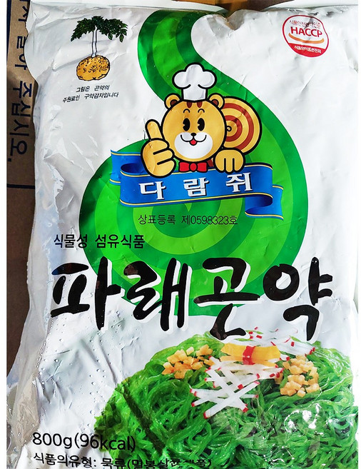 대량 파래곤약 곤약면 실곤약 800gX10 대용량 업소용, 800g, 1개