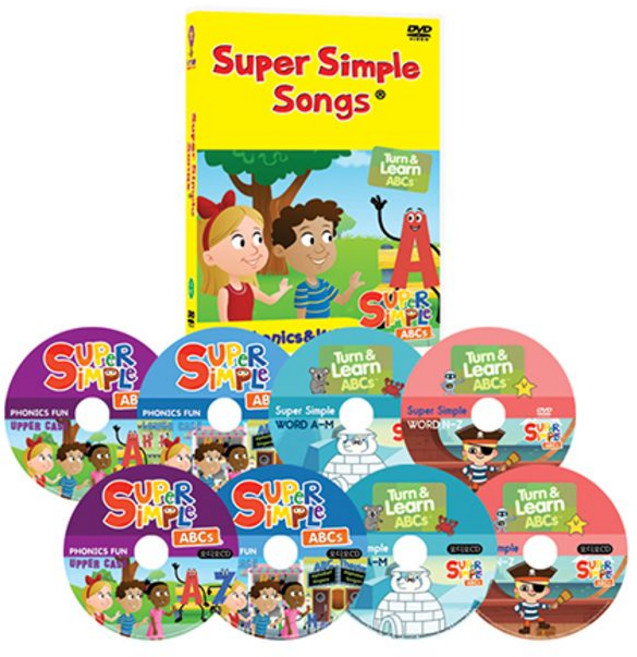 [DVD] 뉴 슈퍼심플송 8종세트 [4DVD+4CD] [NEW SUPER SIMPLE ABC PHONICS & WORD]