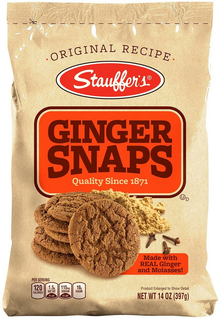 스타우퍼스 진저 스냅 백 14-온스 백 (6개 팩), Stauffers Ginger Snaps 백, 396., 396g, 1개