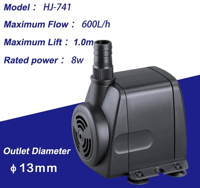 SUNSUN HJ 시리즈 잠수정 분수 워터 펌프 연못 필터 수조 유리 용품 수족관 HJ-541 HJ-741 HJ-941 HJ-1141, 2W, 1개