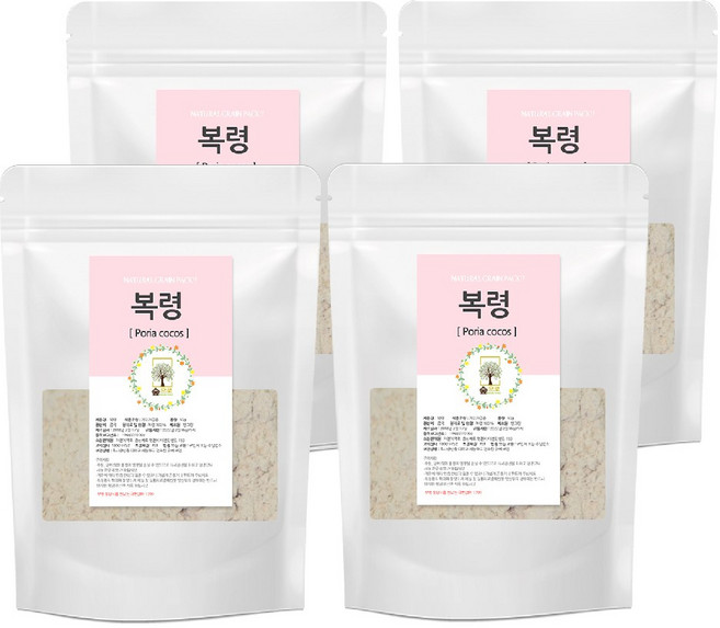 천연팩 백복령가루 80g 숲으로허브 곡물팩 복령팩, 4개, 1개입