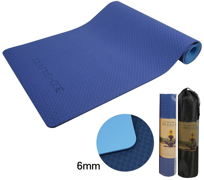 홈트레이닝 TPE요가매트 6mm 매트, 블루