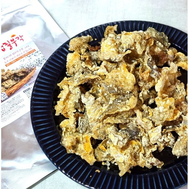 [당일제조] 찹쌀입은 황태껍질 부각 튀각 (무설탕) 황소김부각, 80g, 3개