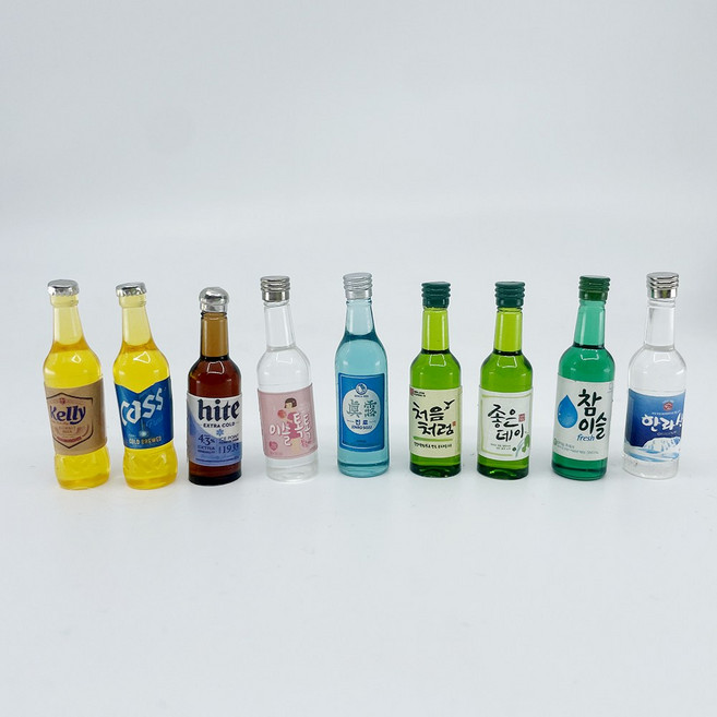 미니어쳐 장식모형 납골당 소주 맥주 모형, 하이트, 1개