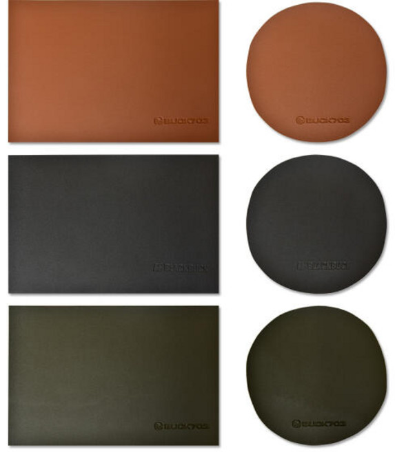 벅703 BUCK703 감성캠핑 가죽 식탁 테이블 식기 받침대 대형 땡가격 SALE 캠핑용품 코펠 캠핑의자 테이블, 대형 원형 카키 1P, 1개