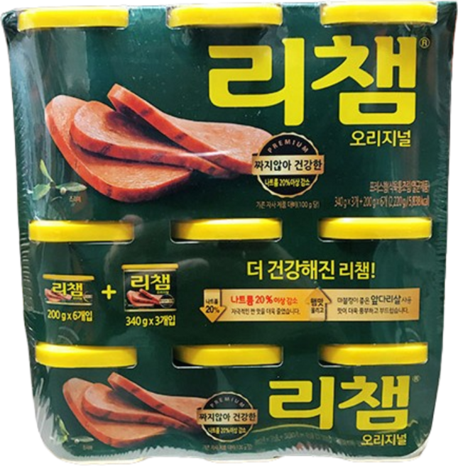 동원 리챔 오리지널 9캔(340g x3캔 + 200g x6캔), 1세트