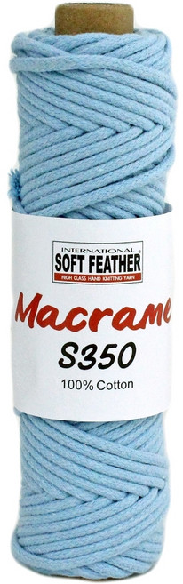 INTERNATIONAL SOFT FEATHER Macrame 編結棉線 S350 3mm 100%純棉, 13, 1個