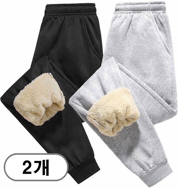 차엔쿠 1+1 남성 여성 겨울 털 방한바지 트레이닝 바지 야외 혹한기 작업복 바지 빅사이즈