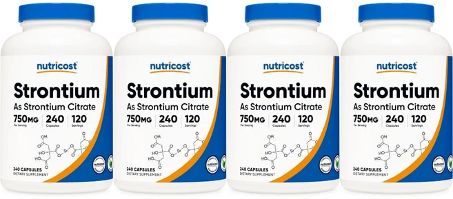 뉴트리코스트 스트론튬 750mg, 240정, 4개 - 쿠팡