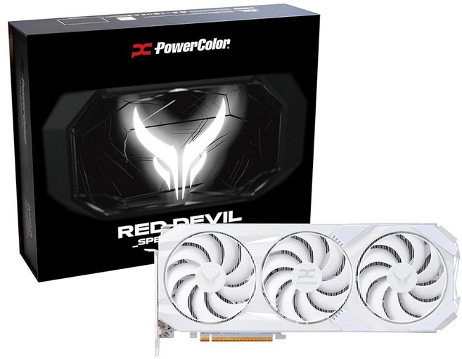 파워컬러 레드 데블 스펙트럴 화이트 AMD 라데온 RX 9070 XT 16GB GDDR6, 9070 XT Red Devil Spectral, 1개