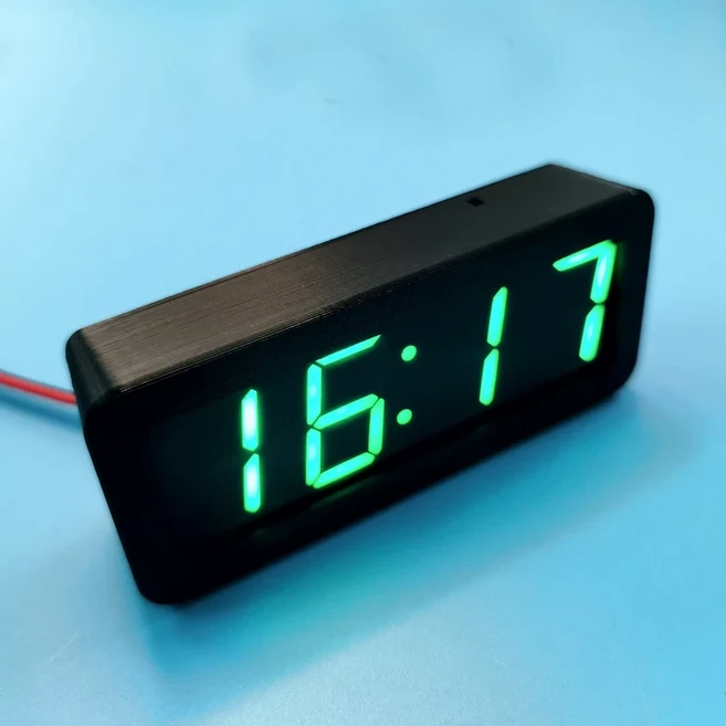 5V 12V USB 자동차 시계 GPS Beidou 타이밍 LED 디지털 끄기 메모리 데스크탑, 01 Green