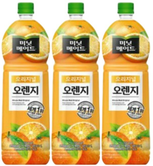 미닛메이드 오리지널 오렌지주스100 1.5L, 12개