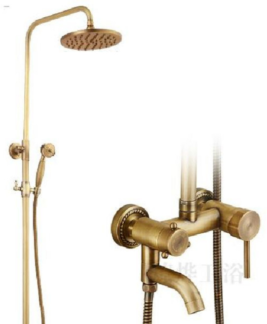 해바라기 샤워기 엔틱 황동 빈티지 유럽풍 수전 세트, 샤워기 Q형, 1개