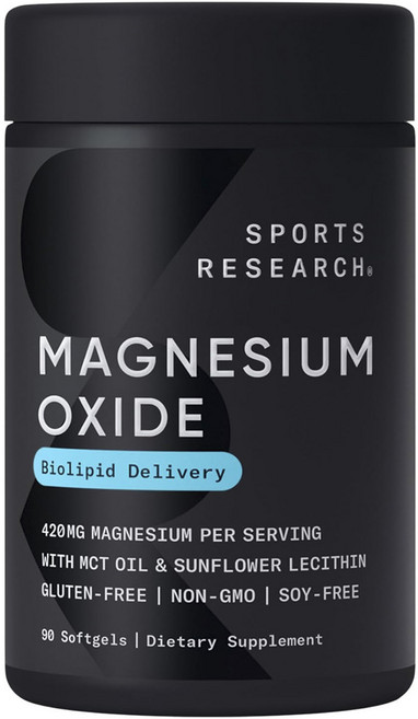 SPORTS RESEARCH 氧化鎂軟膠囊 420mg, 1個, 90顆