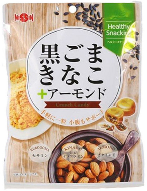 니씬 아몬드 콩고물 흑참깨 사탕 일본 수입 캔디, 67g, 1개