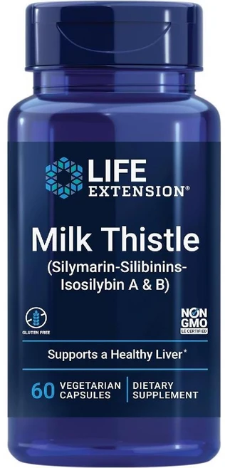 라이프 익스텐션 밀크시슬 실리마린 실리비닌 이소실리빈 Life Extension Advanced Milk Thistle 60정, 1개 - 쿠팡
