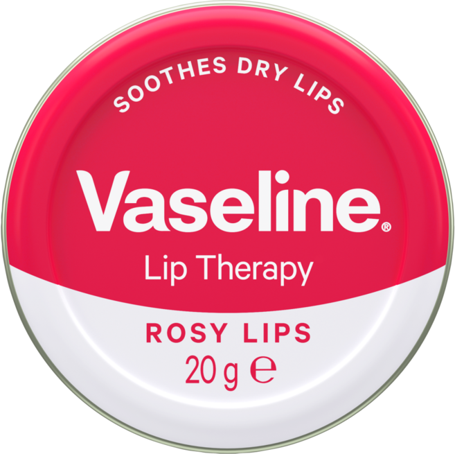 【Vaseline 凡士林】小圓罐護唇膏, 玫瑰杏仁, 20g, 1個