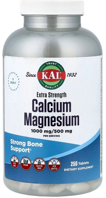 KAL 칼슘 마그네슘 250정 CAL-57525, 1개 - 쿠팡