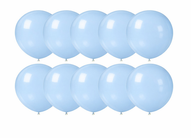 파티메이커스 45cm 파티용 대형 풍선 세트, 10개, 하늘색