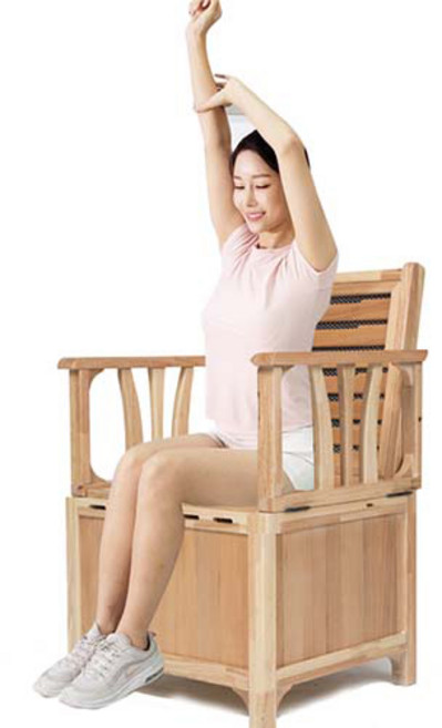 밸런스휴 프리미엄 좌식형 좌훈기 오동나무사용 근적외선 고급형 좌훈기능 온열의자 GOOD-F2