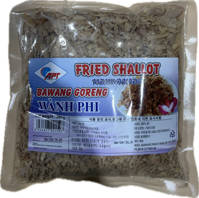 Fried shallot 베트남 튀긴양파 바왕고랭 hanh phi, 3개, 200g
