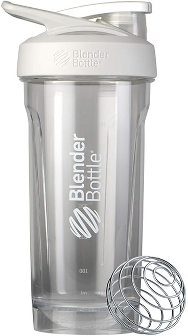 BlenderBottle Strada Tritan 28oz 단백질 셰이커 블렌더 병 용량 828ml 메모리 600ml 화이트 BBSTT28 WH, 1개, 1ml, 상세페이지 참조