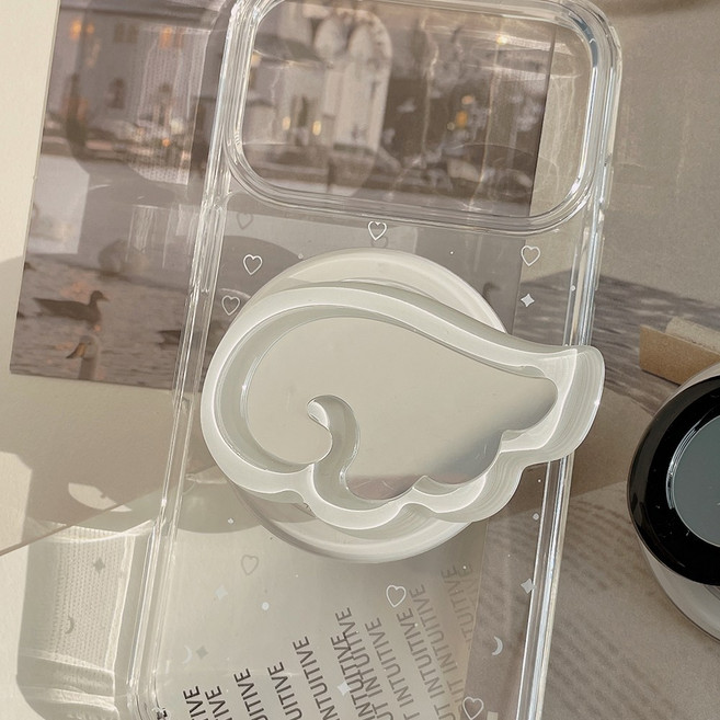 엔젤 날개 미러 맥세이프 스마트톡 (2color), 1개, 화이트