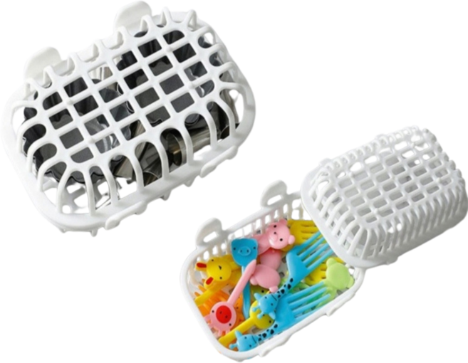 다라나라 일본 식기세척기 바스켓 소품바구니 2p 1세트, 1개, 화이트단일