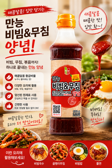 첫맛 만능 비빔 무침 양념, 550g, 1개