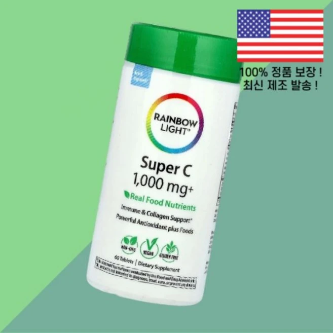 레인보우 라이트 슈퍼 C 60정 Rainbow Light Super 60 Tablets, 1개 - 쿠팡