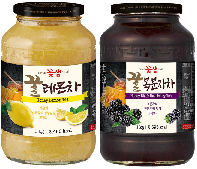 꽃샘 꿀레몬차 +꿀복분자차 (액상차)