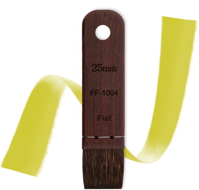 [공식] 헤렌드 수채화 휴대용 납작 배경붓 FF-1004 25mm~45mm, 25mm