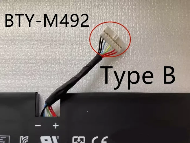 노트북배터리SupStone BTY-M492 노트북 배터리 MSI Pulse GL66 11UDK 11UEK 11UCK Sword 17 A11UD Bravo 15, 01 B-White Connector