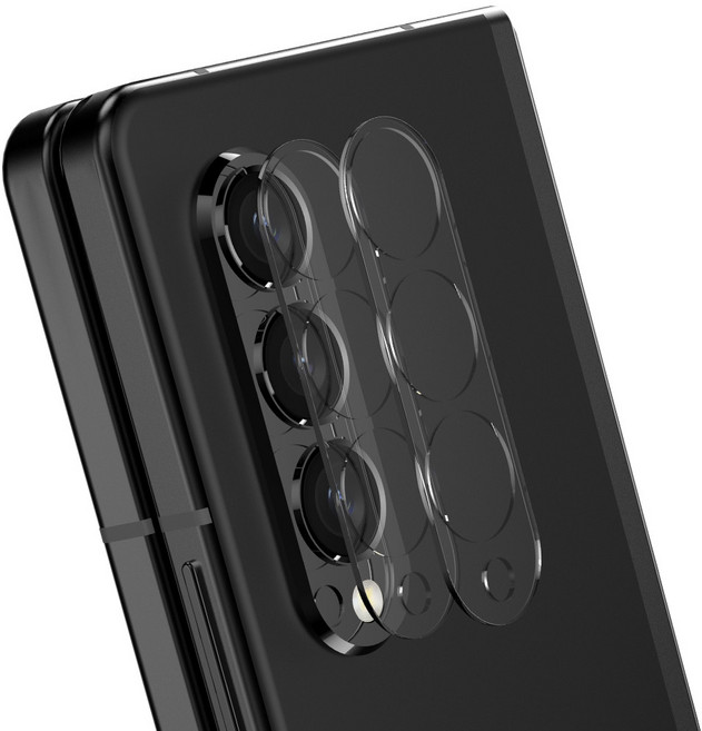 로랜텍 카메라 렌즈 풀커버 강화유리 2p, 1세트