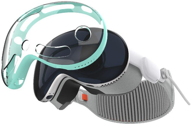 비전프로 투명 보호 케이스 VR VisionPro 스크래치방지, H. 그린, 1개