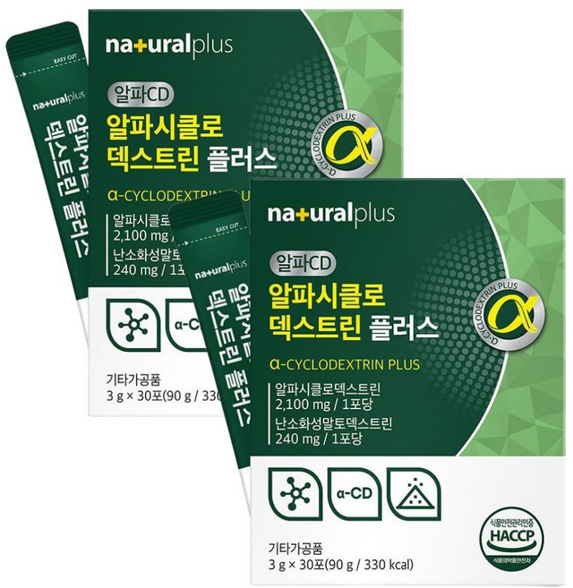 내츄럴플러스 알파시클로덱스트린 플러스 3g x 30포 2개, 30회분