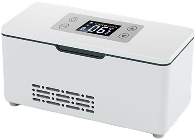 恆溫冷藏盒 適用於護膚品與藥品, 基礎容量+收納包插電款, 車家兩用冷藏盒小冰箱