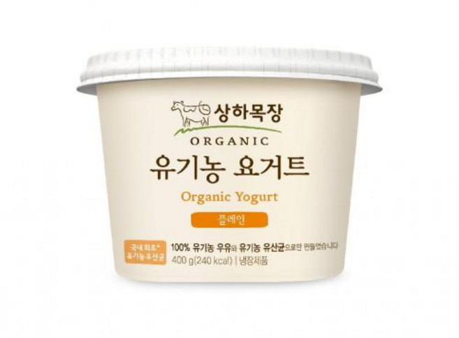 상하목장유기농요구르트 플레인 매일유업, 400g
