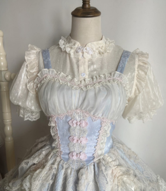 공주풍 원피스 수입 로리타 프릴 레이스 유럽 소녀 드레스