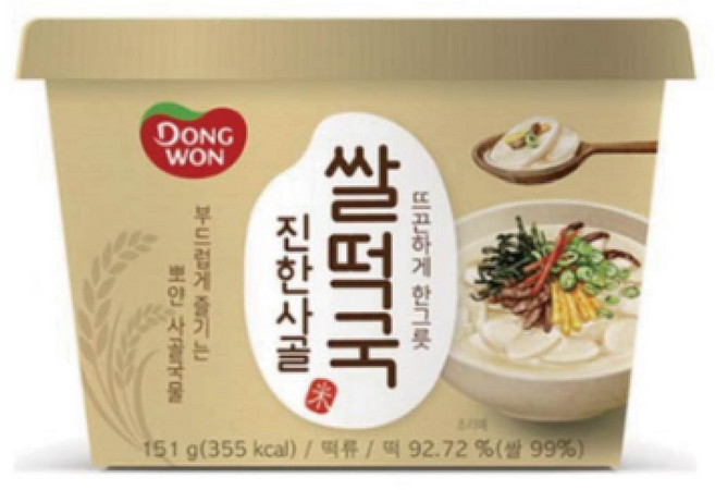 동원 진한사골 컵 쌀떡국, 151g, 16개