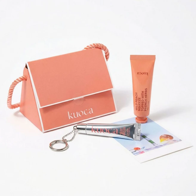 쿠오카 와일드피치 립 글로스 7ml (체인키링) + 쿠오카 핸드크림 15ml [정품배송] Kuoca, 1개 - 쿠팡