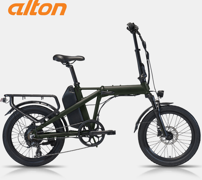 2025 알톤 전기자전거 알마타 FD 48V 500W 20Ah 삼성셀 접이식 폴딩 시마노 7단 유압디스크, 매트카키, 알루미늄