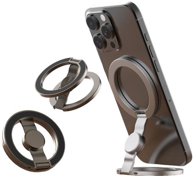 LA DERIVE 맥세이프 마그네틱 링거치대 스마트폰거치대 맥세이프 링거치대 톡 링거치대 양면 자석거치대 매그네틱 갤럭시 아이폰, 은색