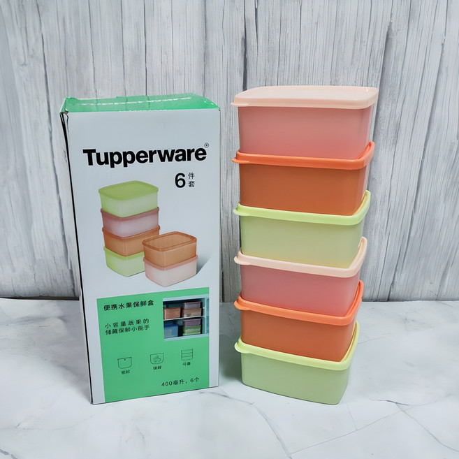 타파웨어 냉장고정리용기 6 종 세트 400ml, 6개