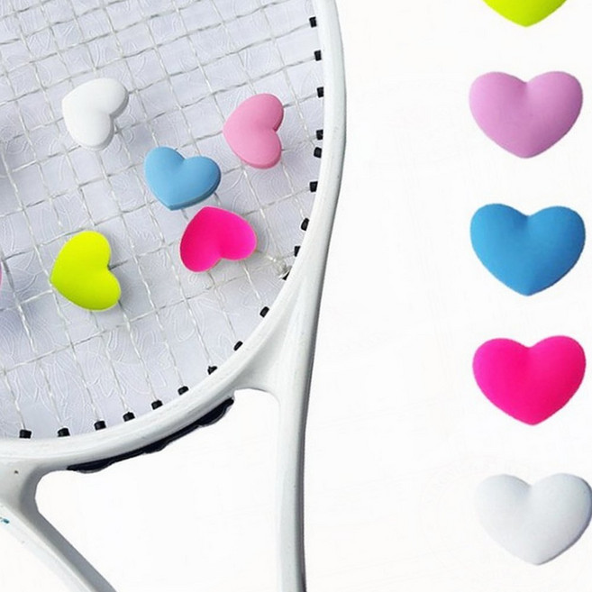 테니스 라켓 댐프너 진동 흡수 엘보링 하트 충격 방지 링, 1개, GFarm  핫핑크