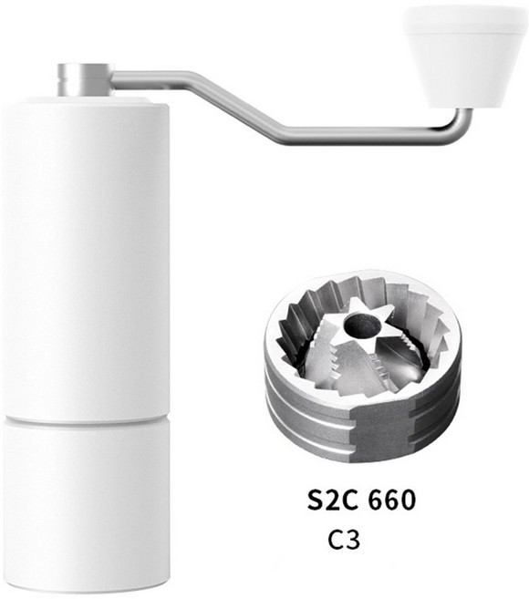 TIMEMORE 체스트넛 C3 휴대용 수동 커피 그라인더 6 코어 스테인리스 스틸 S2C, C3 WHITE
